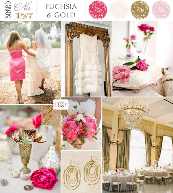 Magnolia Rouge Wedding Inspiration Board No187 Fuschia & Gold