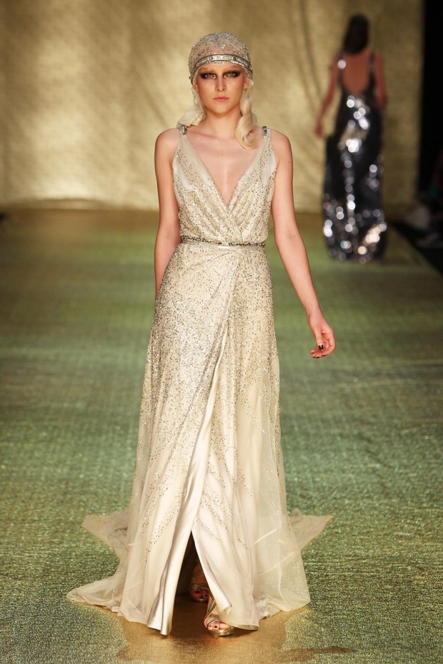 Johanna Johnson Luxor Collection at MBFWA Gold Floor length gown