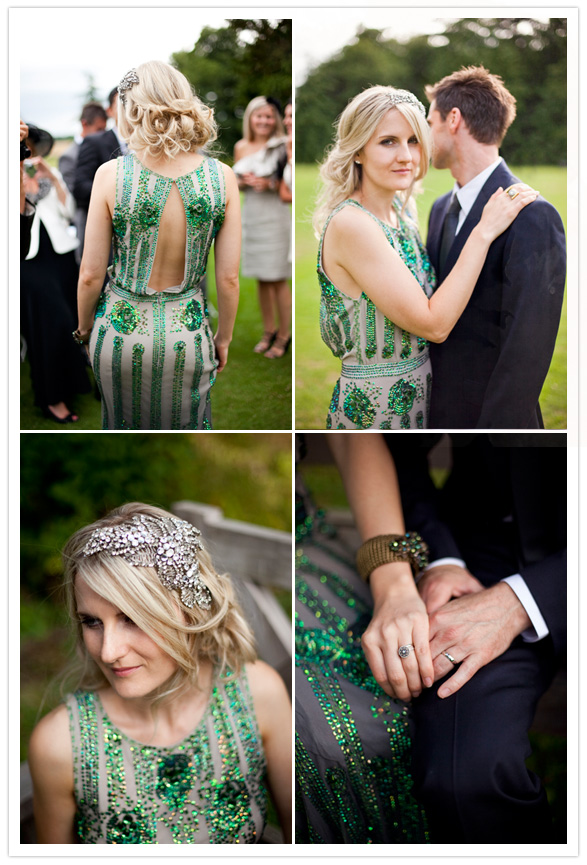 Green Jenny Packham Gown - 100 Layer Cake