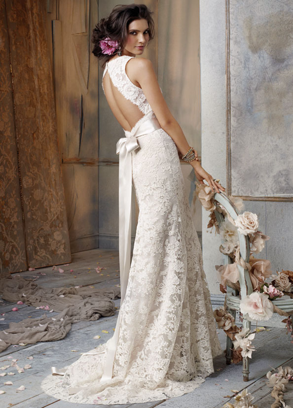 Jim Hjelm 8011 Lace Wedding Dress