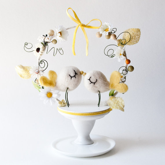 SO Cute Bird Cake Topper from Emilie Friday on Etsy