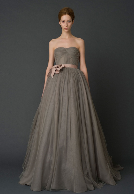 Vera Wang Wedding Dress Grey Charcoal