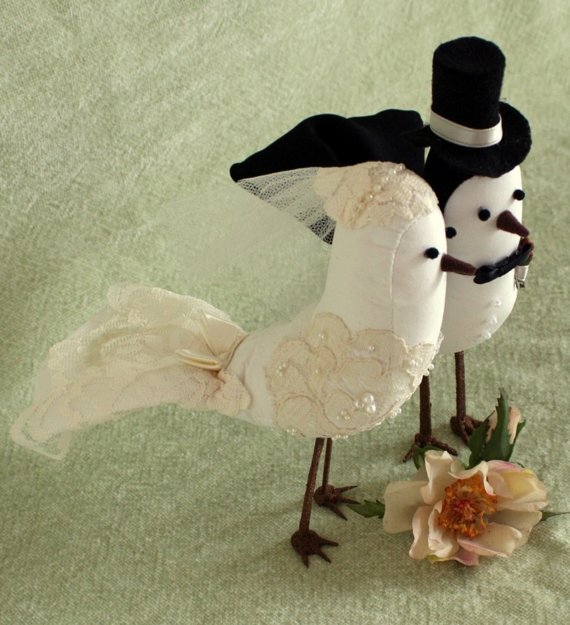 Vintage Bird Cake Toppers on Etsy