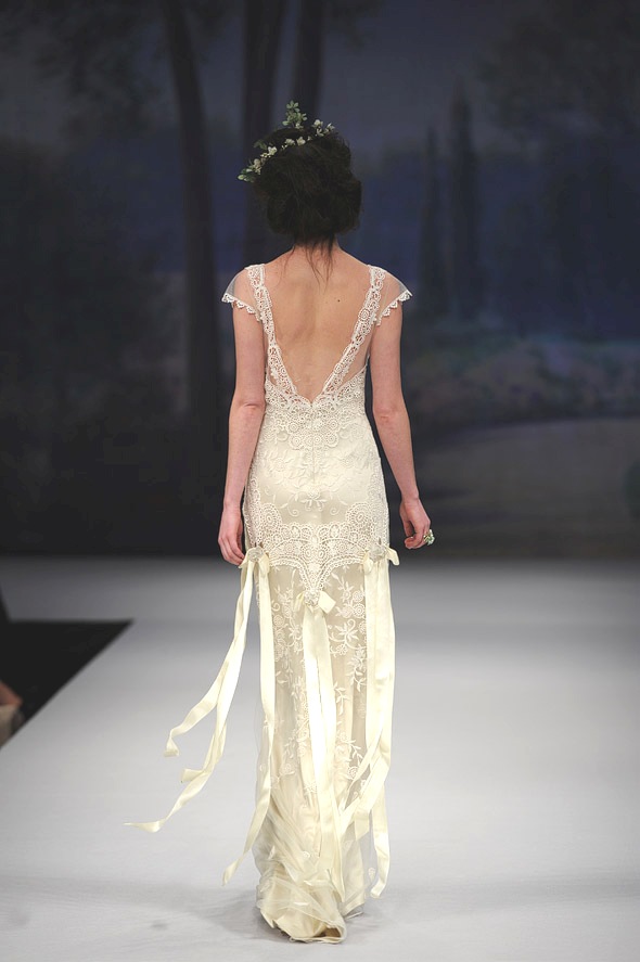 CLAIRE PETTIBONE 2012 Bridal Gown Toulouse Back Detail