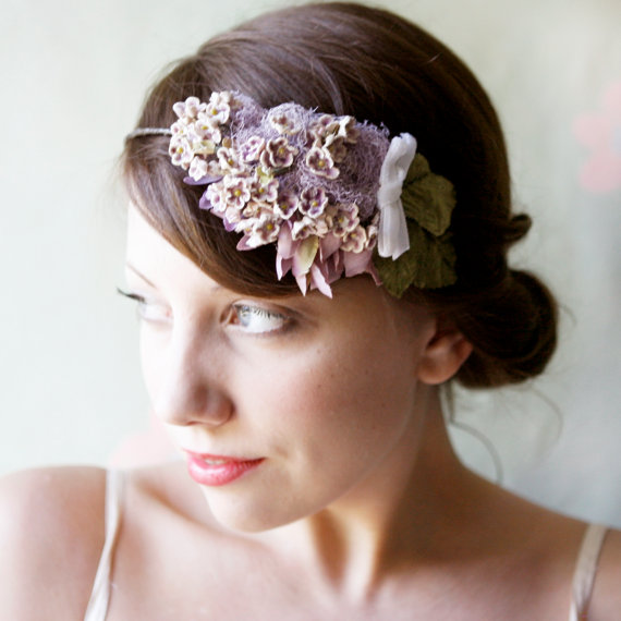 Lavender Vintage Bridal Crown - Which Goose Penelope 