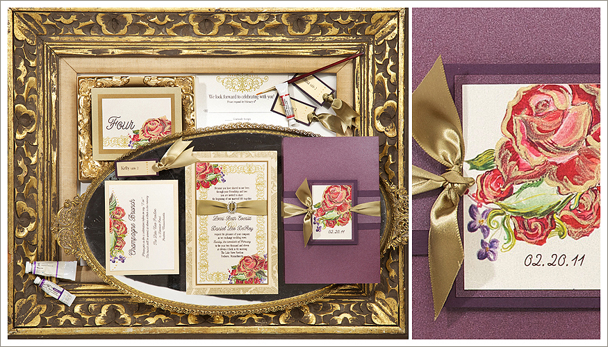 Embellished Floral Wedding Stationery by Momental Designs - Adorned Blooms 3