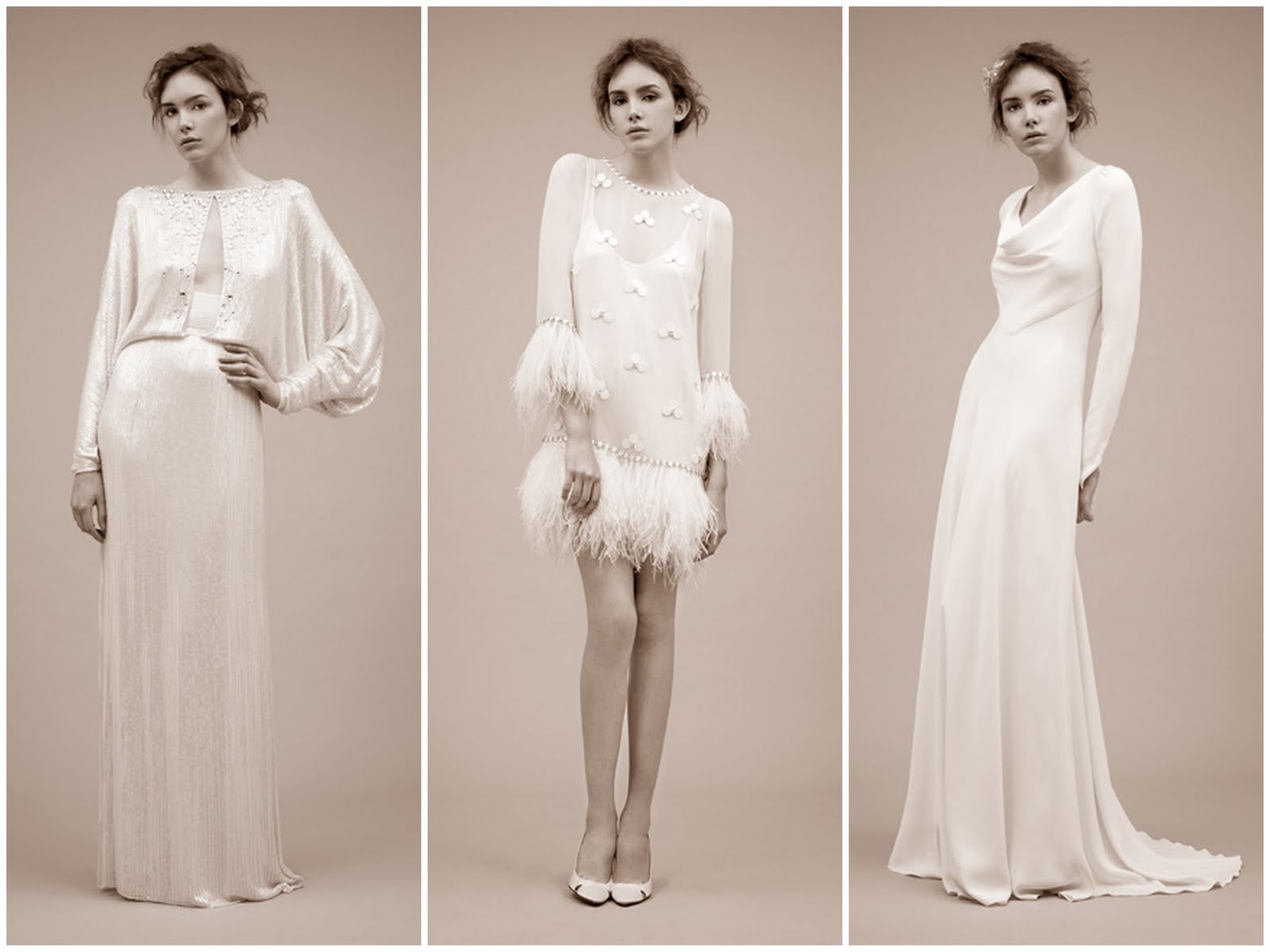 Long Sleeved Wedding Dresses from Jenny Packham 2011 - Antonella, Dido & Yevonde