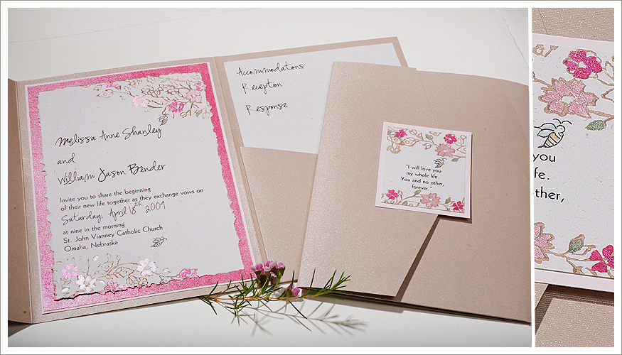 Pink Floral Wedding Stationery by Momental Designs - Vintage Pattern Lacy 4