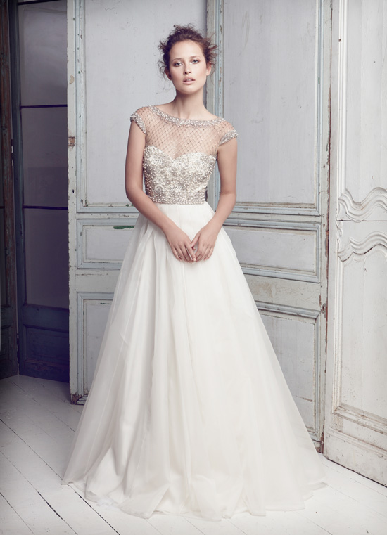 Collette-Dinnigan - SS11 Lattice Pearls Beaded Bodice Bridal Gown