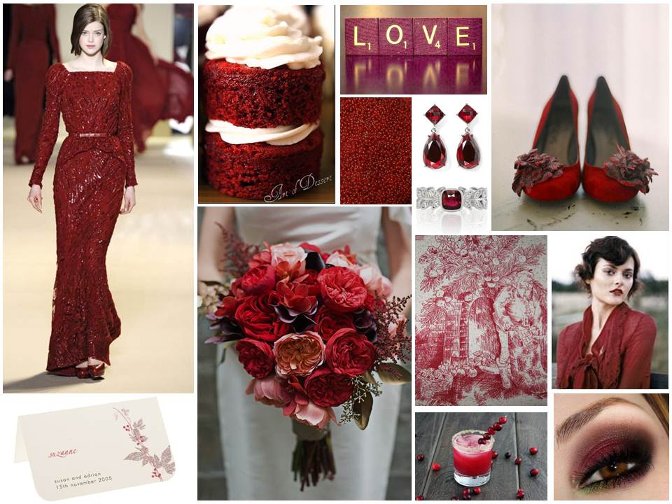 Cranberry Wedding Inspiration Board