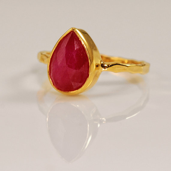 Delezhen Dyed Ruby Ring