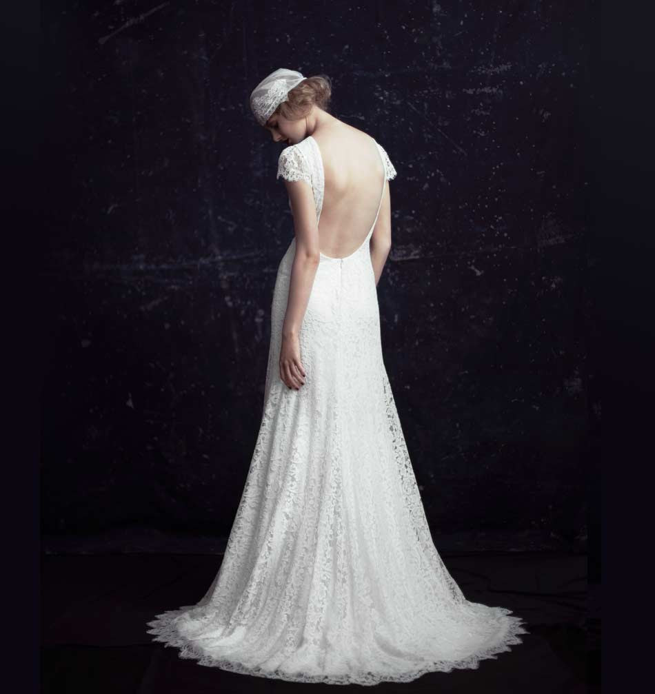 Johanna Johnson Lace 1940s inspired Bridal Dress The Rosa