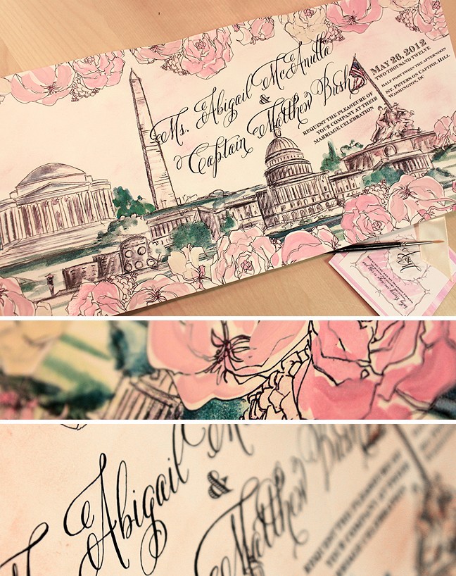 Momental Designs Bespoke Hand Painted Wedding Stationery