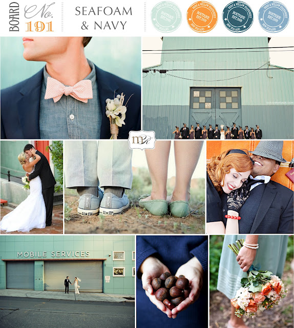 Magnolia Rouge Seafoam & Navy Wedding Inspiration BoardNo191