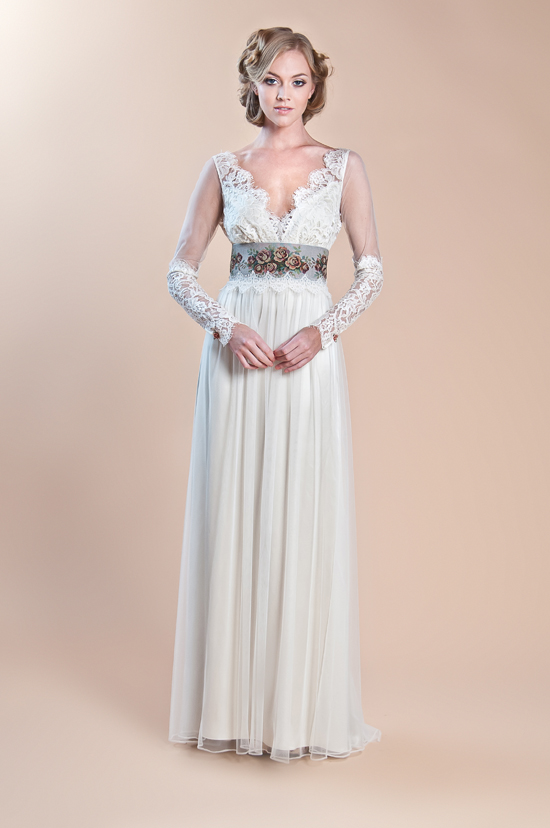 Claire Pettibone Spring 2013 Long Sleeve Wedding Dress