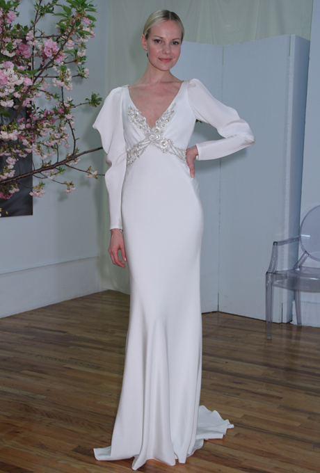 Elizabeth Fillmore Spring 2013 Long Sleeved Wedding Dress