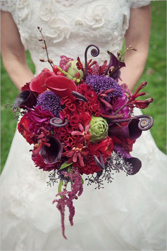 Deep Red & Purple Bouquet