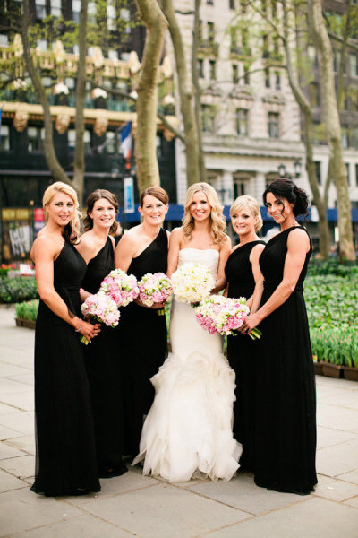 Long Black Bridesmaids Dresses