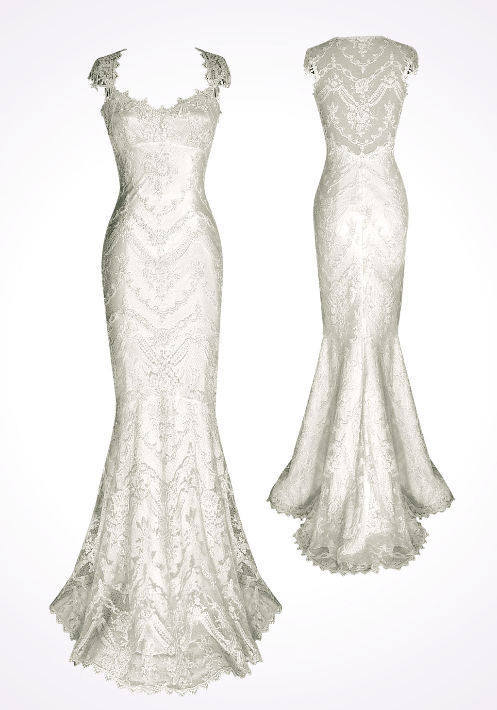 Claire Pettibone's Chantilly Wedding Dress