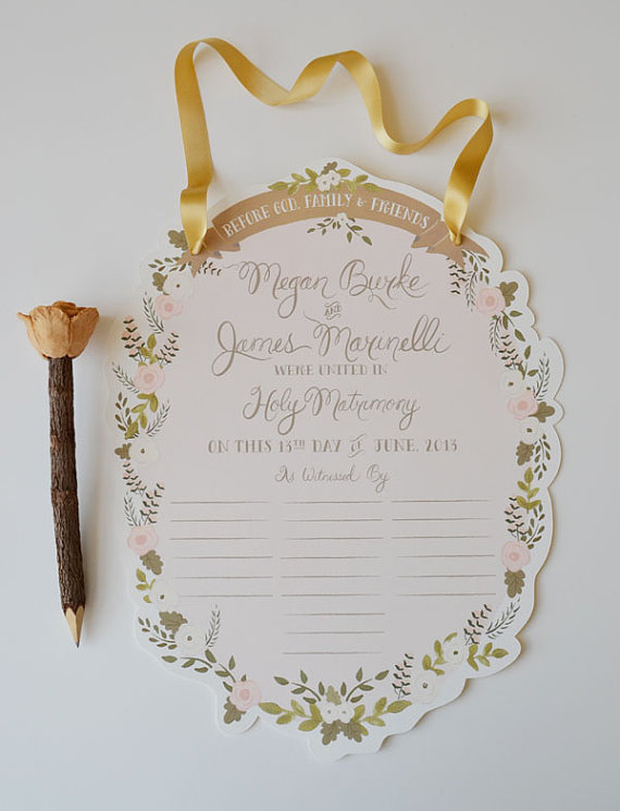 Custom Wedding Certificate from First Snowfall on Etsy