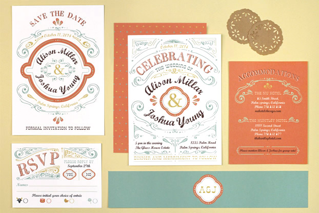 Cheerful Celebrations Wedding Stationery from Love vs Design