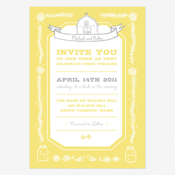 Rustic Barn Wedding Invitation from Love vs Design