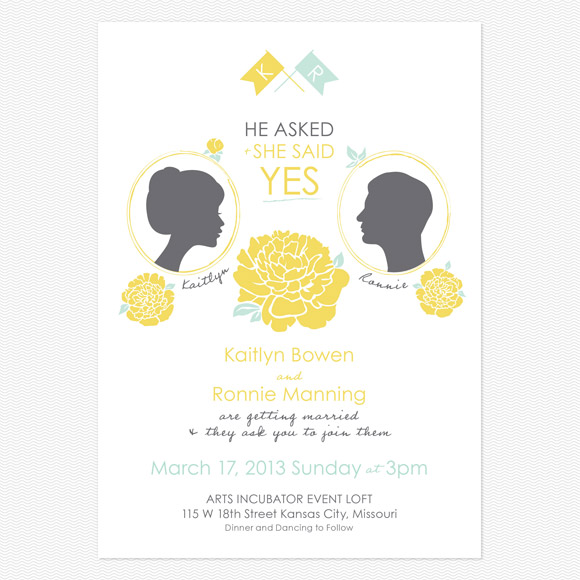 Say Yes Wedding Invitation from Love vs Design