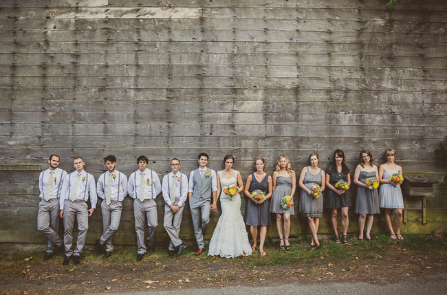 Sunflower Filled Canadian Barn Wedding from Green Wedding Shoes