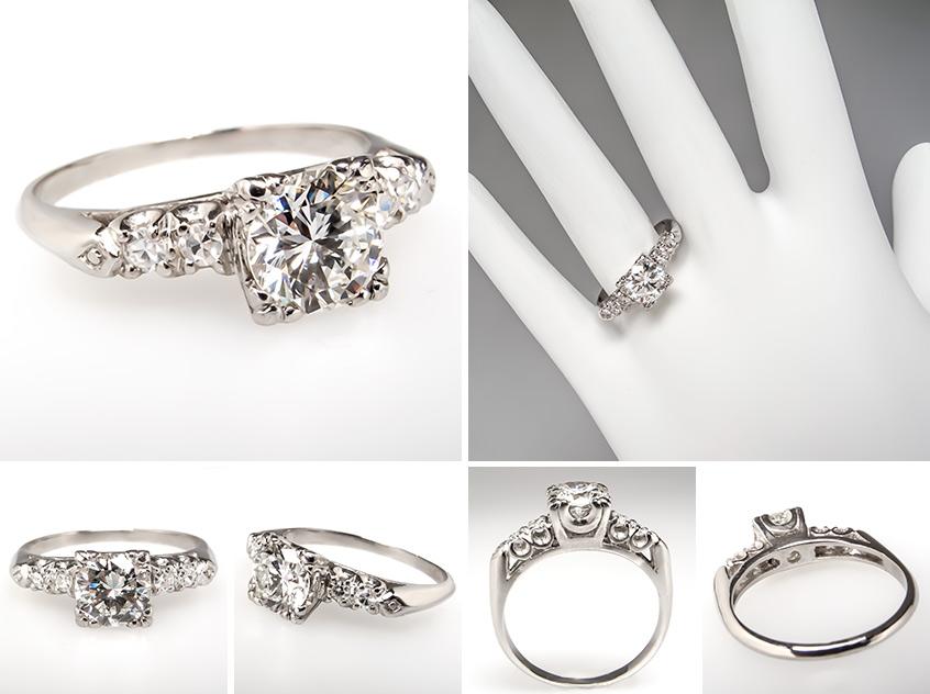 Vintage Diamond Engagement Ring wm7863