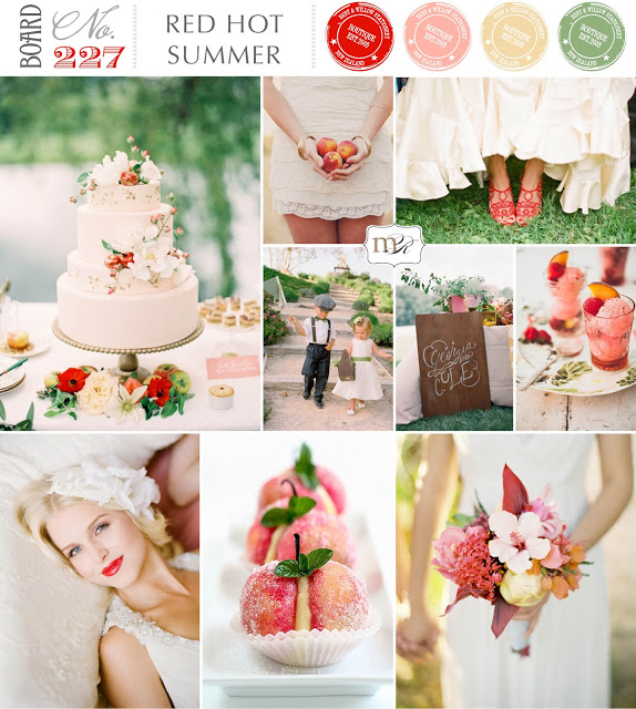 Magnolia Rouge Red Hot Summer Wedding Inspiration BoardNo227