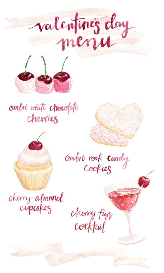 Valentines Day Menu from Style Me Pretty