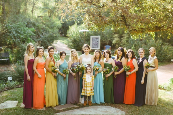 Autumn Bridesmaids - Backyard Fort Worth Wedding