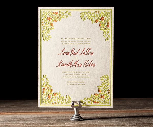 Bella Figura 2013 - French Quarter Letterpress Wedding Stationery