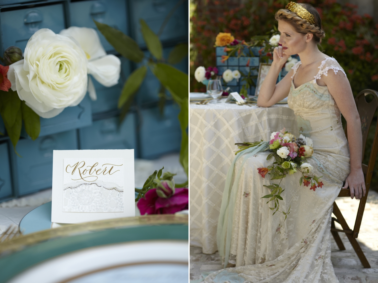 Runway to Reality Inspiration Shoot featuring Claire Pettibone's Ooh La La from Kristy Rice