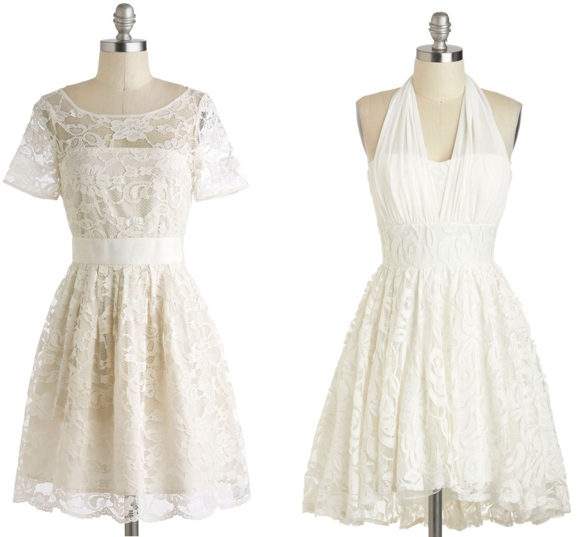 Ivory 1950s Inspired Bridesmaids Dresses from Modcloth