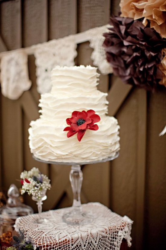 Elegantly Simple Autumn Wedding Cake
