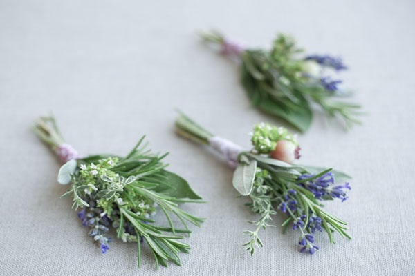 Lavender & Herb Boutonniere