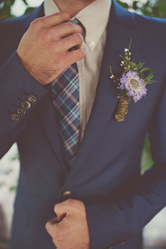 Spring Blue Boutonniere