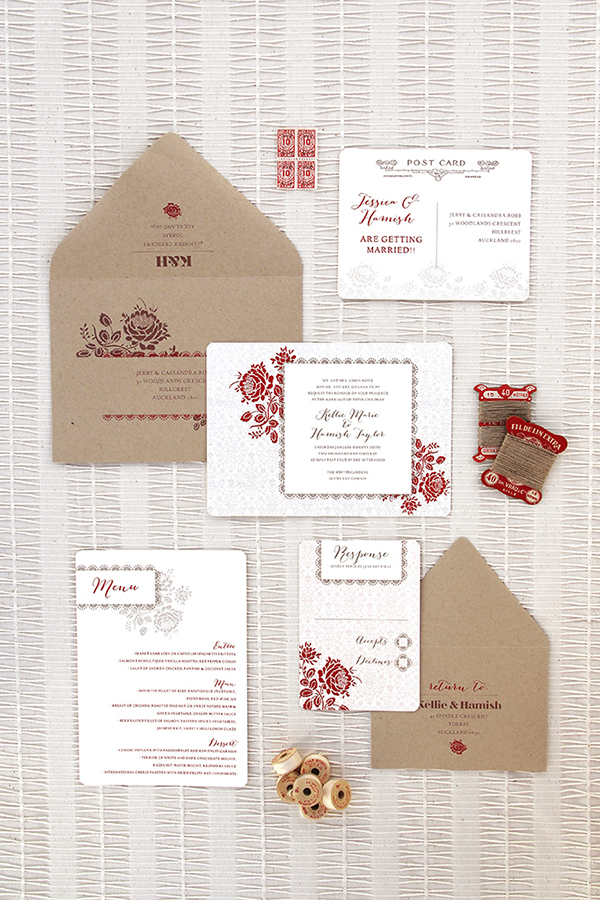 Ruby & Willow Custom Wedding Stationery Bronte Suite