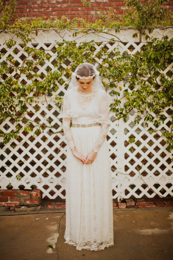 KT Jean Lace Long Sleeve Wedding Dress