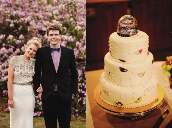 DIY Snow Globe Wedding Cake Topper