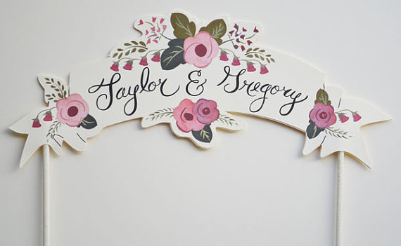 The First Snowfall Wedding Cake Topper