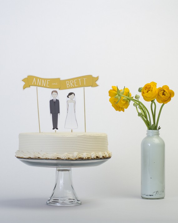 Simple Wedding Cake Topper