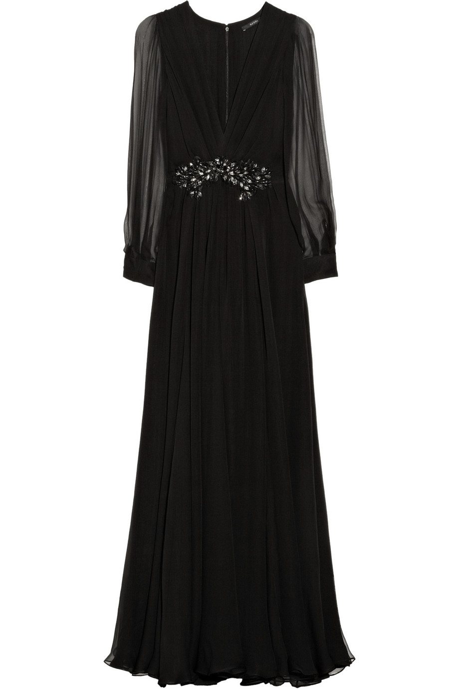 Embellished silk-chiffon gown by Gucci