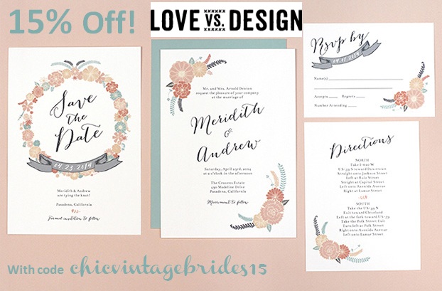 15% Love Vs Design Wedding Invitations