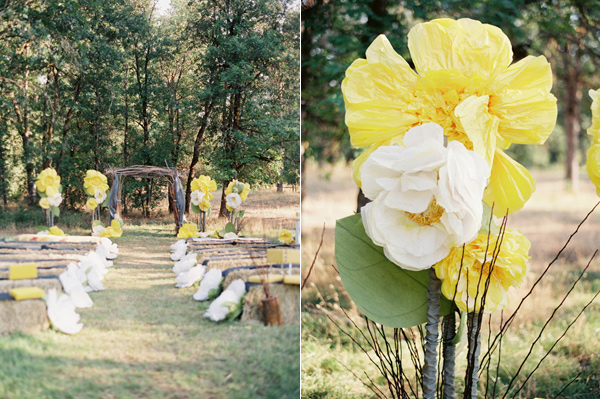 Aisle Style - from a Sunshine Yellow Oregon Wedding