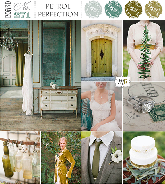 Magnolia Rouge Petrol & Chartreuse Wedding Inspiration Board