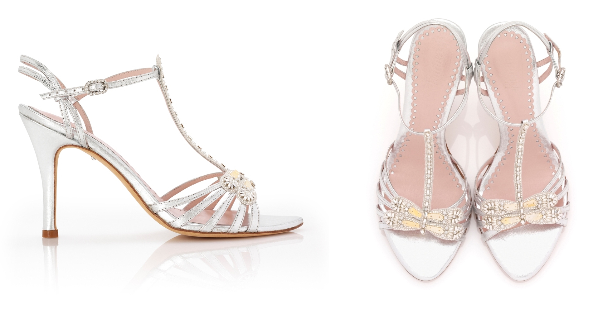 Silver Dragonfly Sandal from the Celeste Collection by Emmy