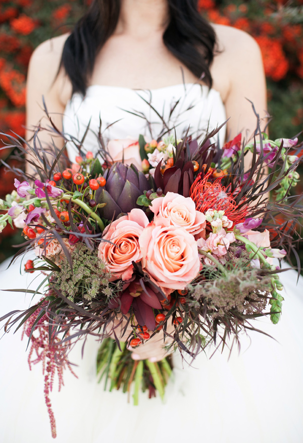 Beautiful Bouquet from a Bohemian Fall Bridal Session