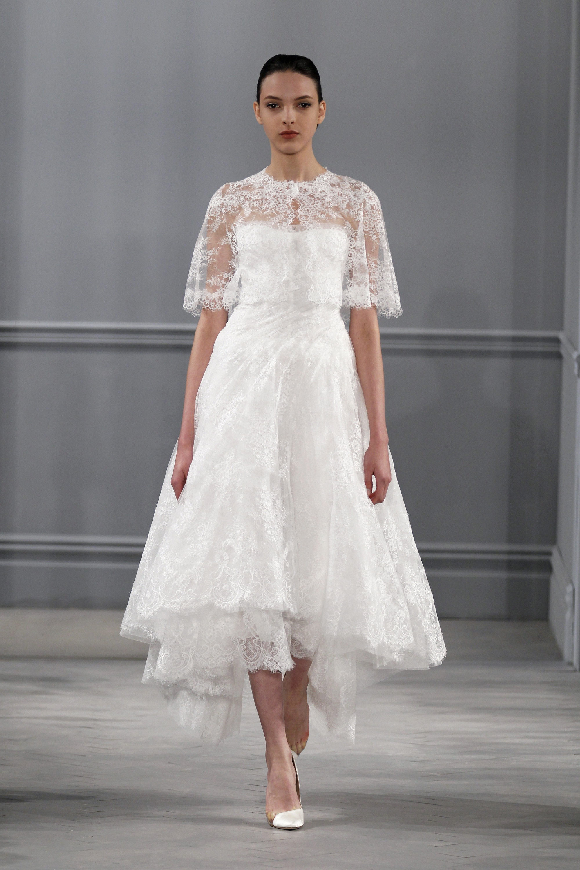 Capes - Monique Lhuillier Spring 2014 Wedding Dress